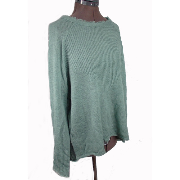 NWT Lucky Brand Wool Blend Seafoam Sweater - Picture 2 of 6